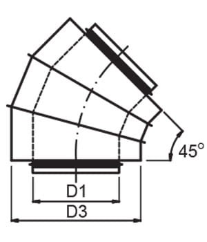 Kolano preizolowane 45st
