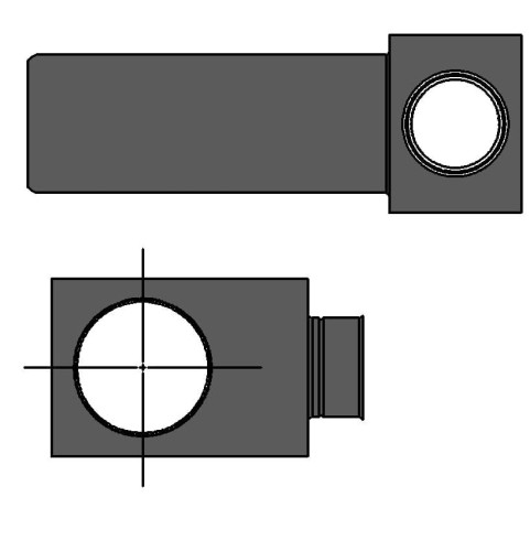 Puszka rozprężna 1x90mm / pod anemostat 125 długość przyłącza 320mm