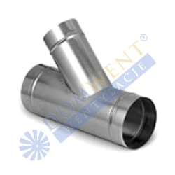 Trójnik 45 stopni ocynk, bez uszczelki 