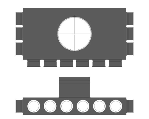 Rozdzielacz rurowy 12x75mm / 160 mm