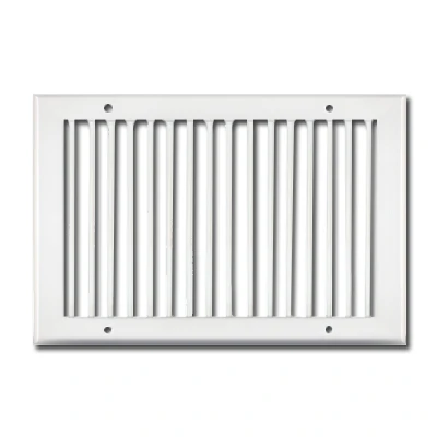 Kratka wentylacyjna ścienna KSV-P z pionowymi kierownicami oraz przepustnicą
