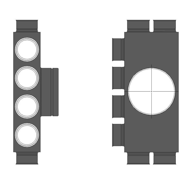 Rozdzielacz rurowy 8x63mm / 160 mm