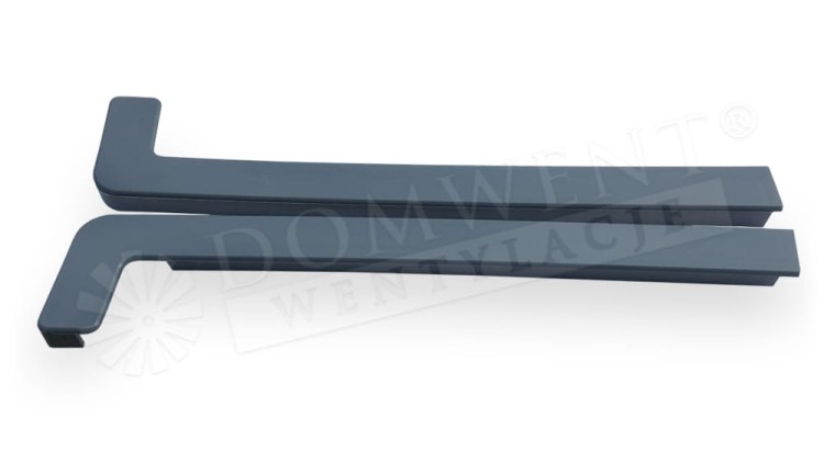 Końcówki zakończenia parapetu grafit 30cm