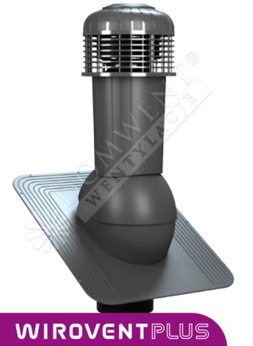Kominek wentylacyjny wentylator dachowy z odpływem kondensatu pod gont, papę K87 WiroventPLUS