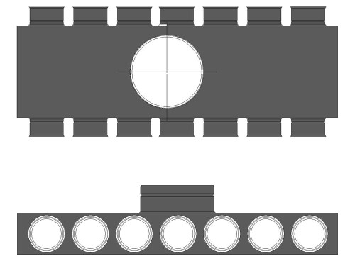 Rozdzielacz rurowy 14x75mm / 160 mm
