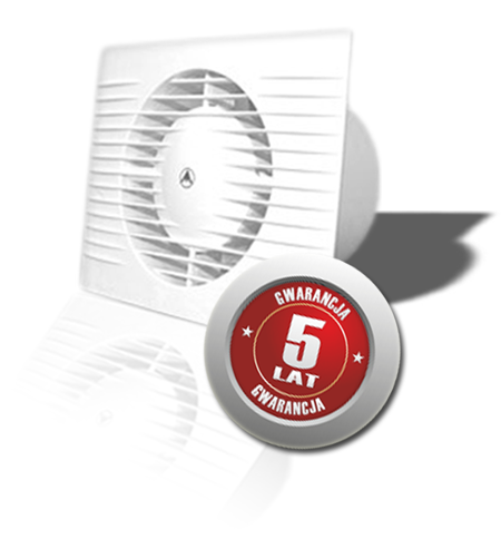 Wentylator łazienkowy STYL II WCH z wyłącznikiem czasowym i higrostatem