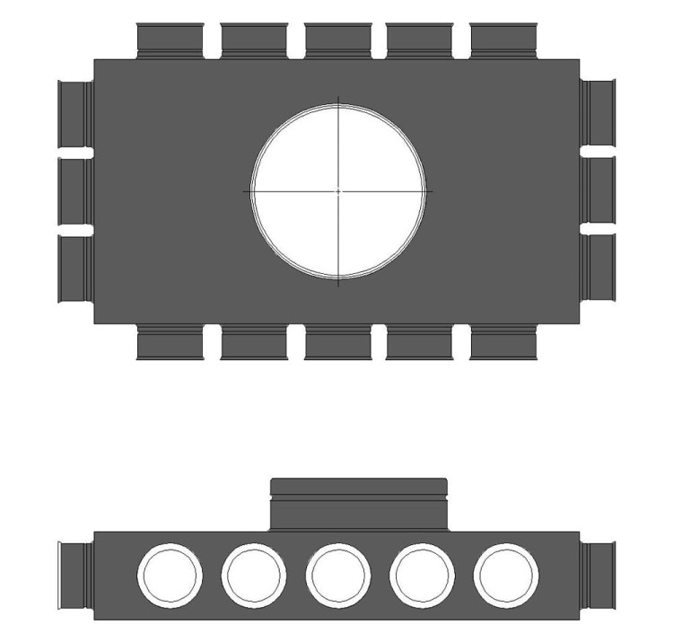 Rozdzielacz rurowy 16x75mm / 200 mm
