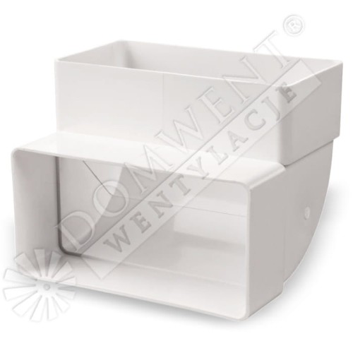 Kolano pionowe płaskie plastic 90st 120 x 60mm nr 460