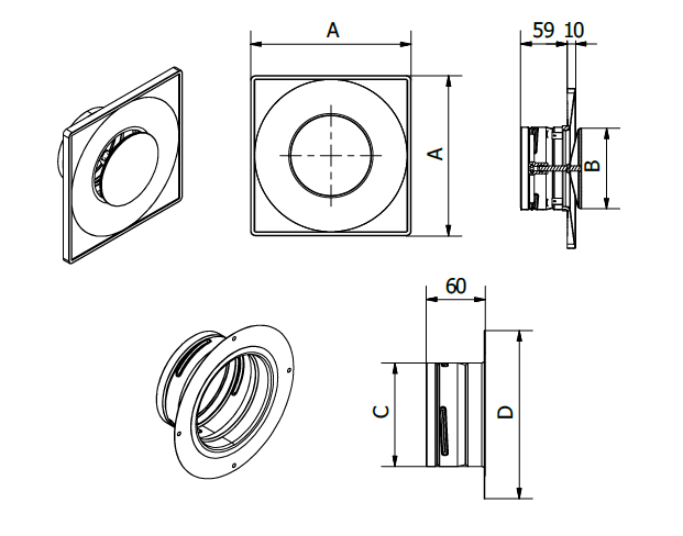 anemostat nawiewno wywiewny ASKV