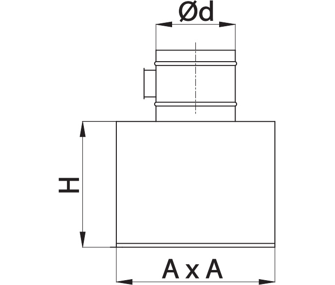 Skrzynka pod anemostat NCD