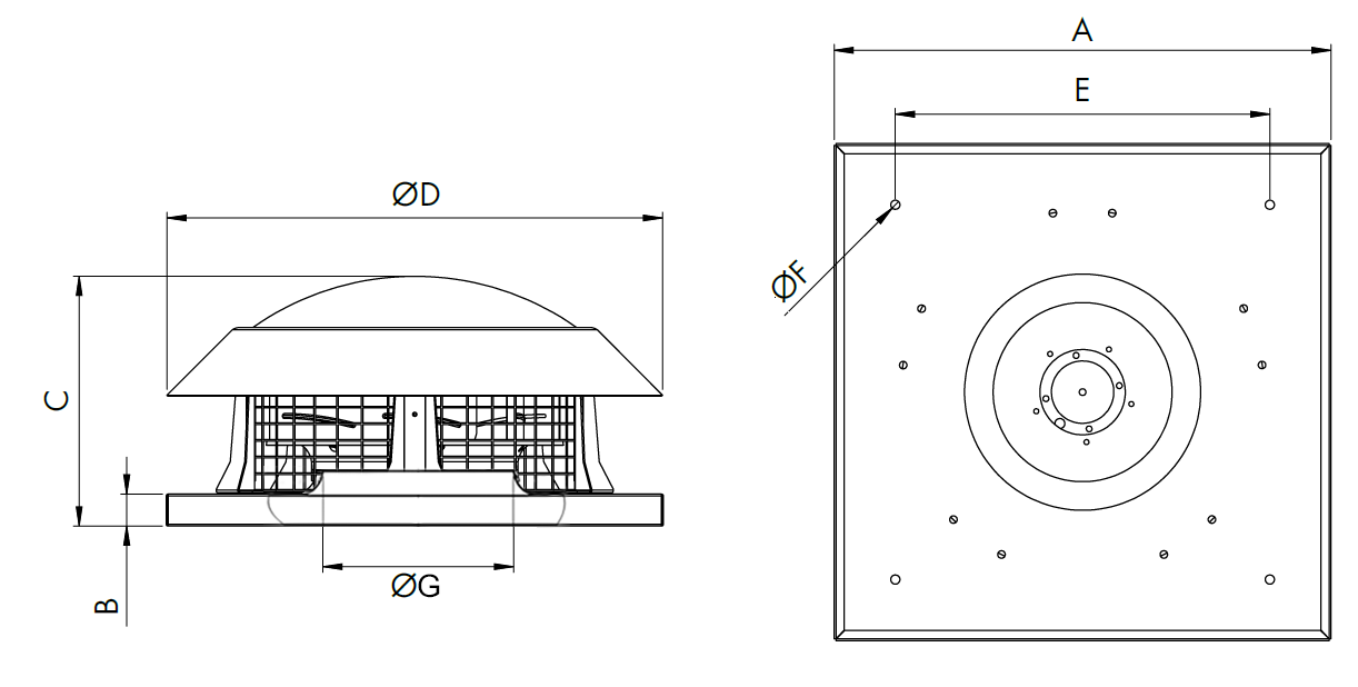 Wentylator dachowy RBH