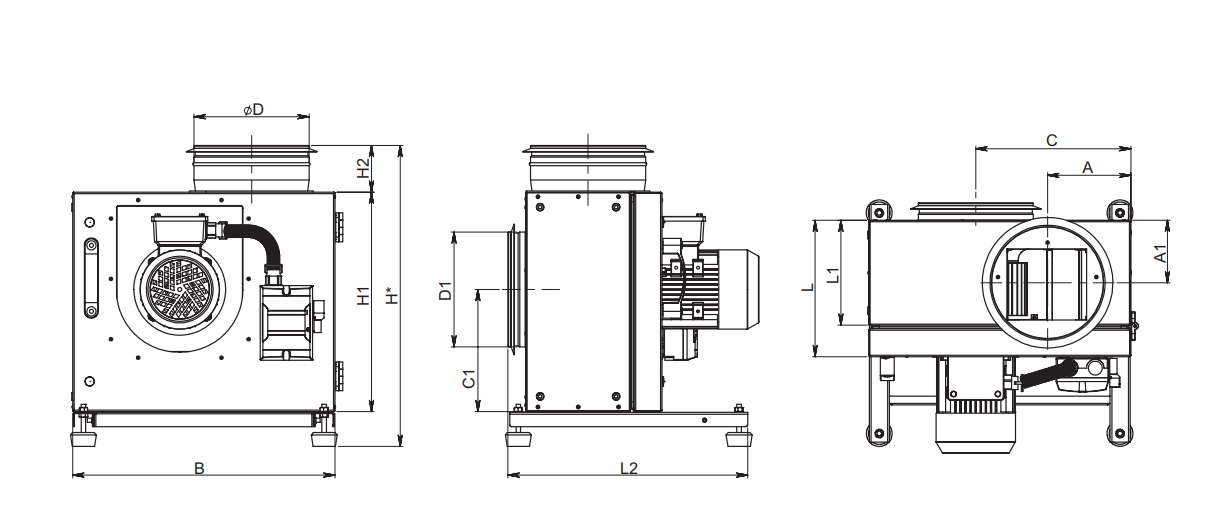 Wentylator kuchenny KF T120