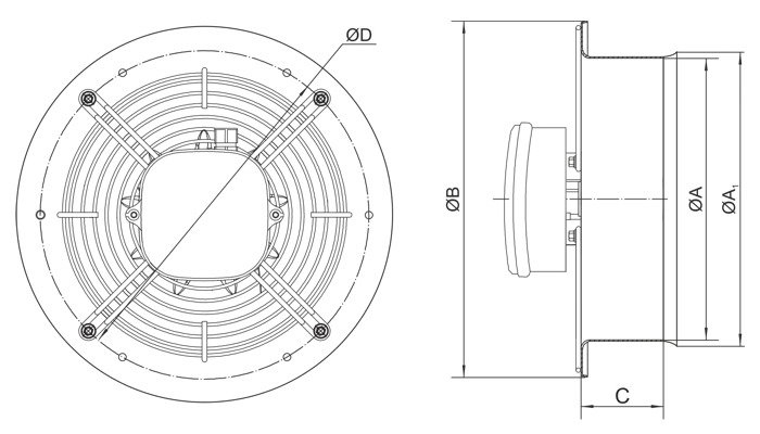 Wentylator ścienny aros